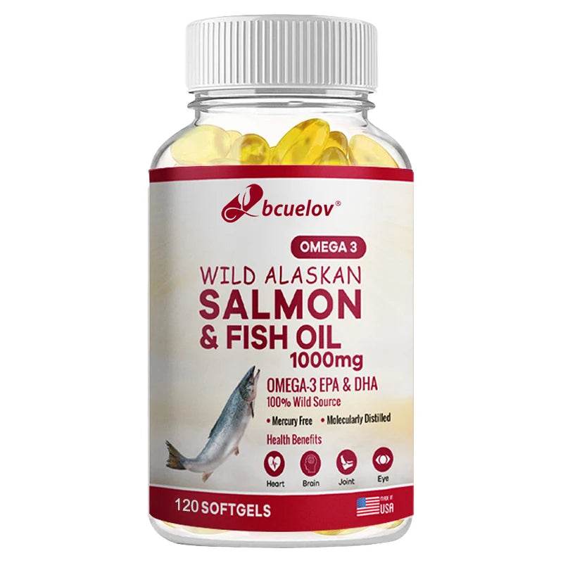 Omega 3 EPA/DHA Fish Oil 1000 mg - Fish Oil Supplement - Supports Heart Health, Pain Relief & Cognitive Function, 120 Capsules 120coumt United States