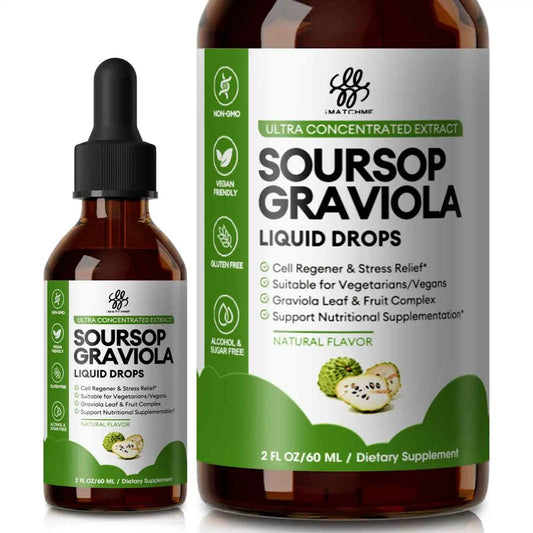 Soursop Graviola Liquid Drop for Cell Support & Regeneration, Immune System and Gut Health Support, Soursop Bitters Liquid United States