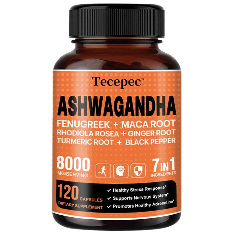 Organic Ashwagandha Extract Supplement - Supports Healthy Brain and Nervous System Function, Sleep, Mood, Balanced Energy Levels United States 120count