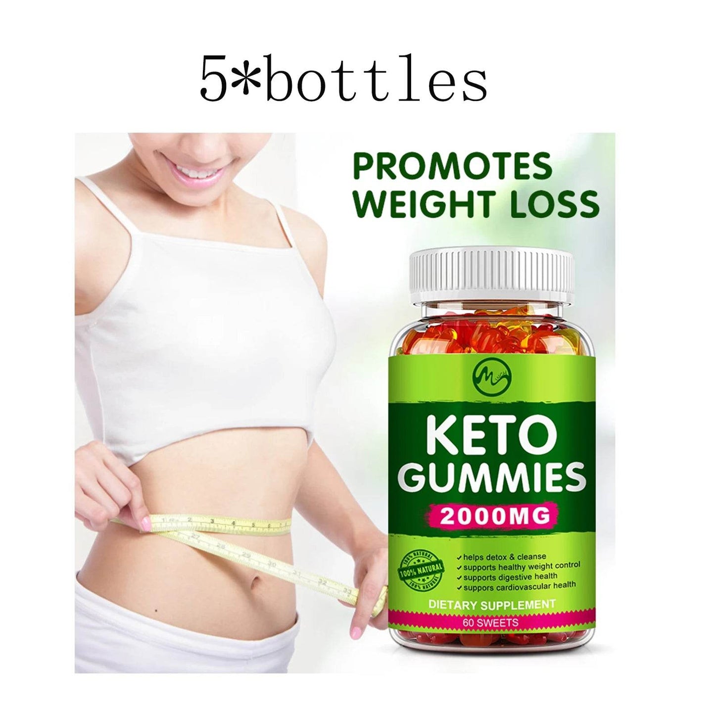 Keto Gummies - ACV Keto Gummies Apple Cider Vinegar Gummies for Women & Men, Keto Apple Cider Vinegar Supplement 5 bottles United States