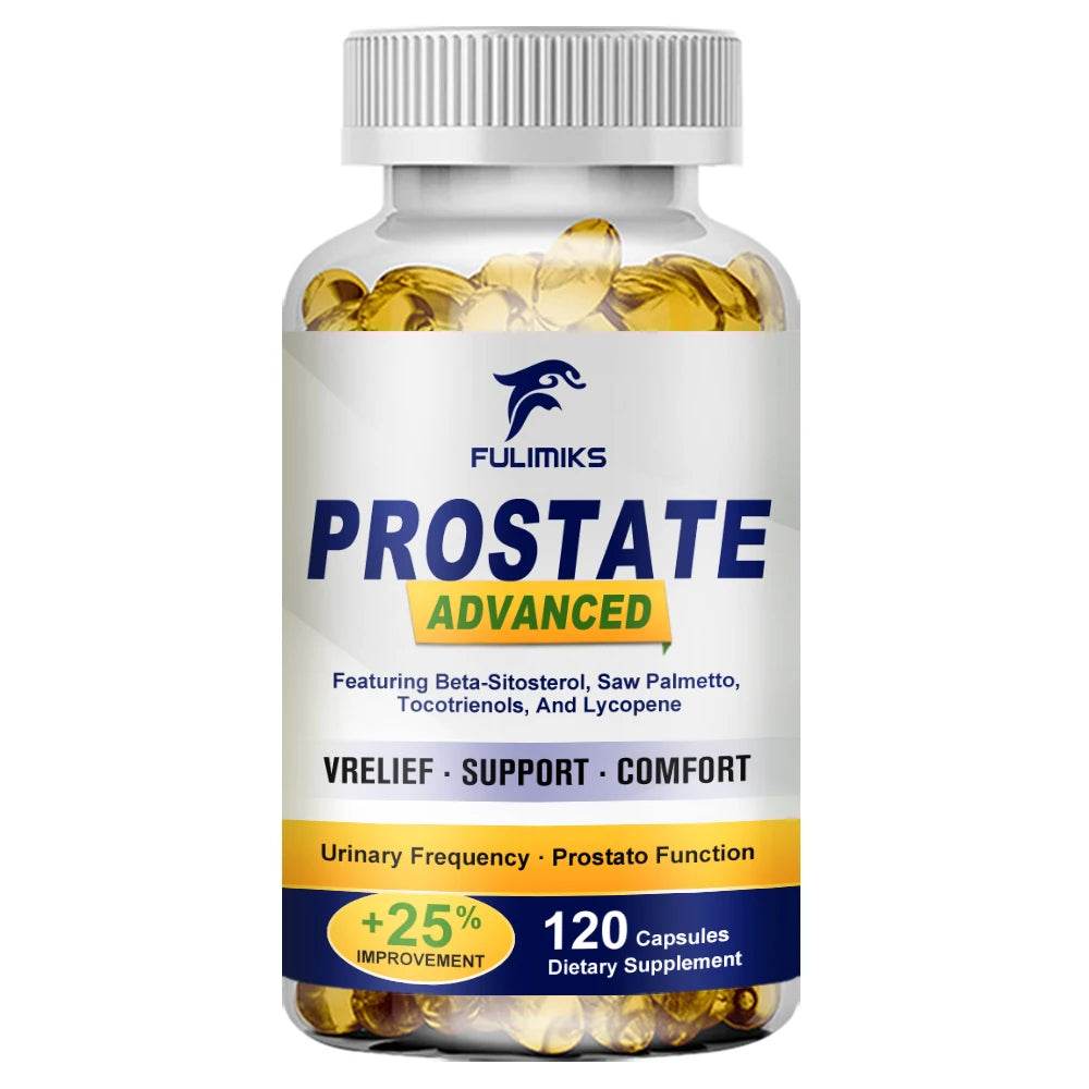 Prostate Advanced, Saw Palmetto Sitosterol Capsules for Men's Prostate Health, Hair Growth, Men's Health, Urinary Tract Health 120 pcs United States