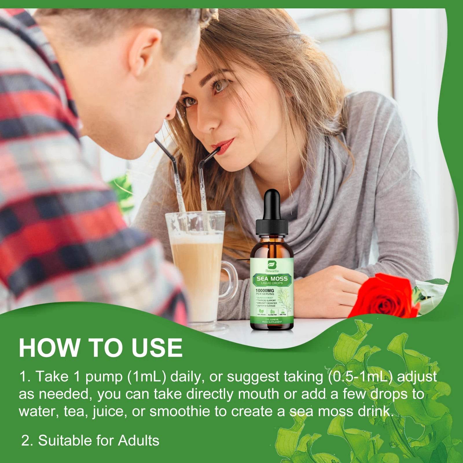 Organic Sea Moss Drops- Joint Support Supplement - Immune Support Supplement