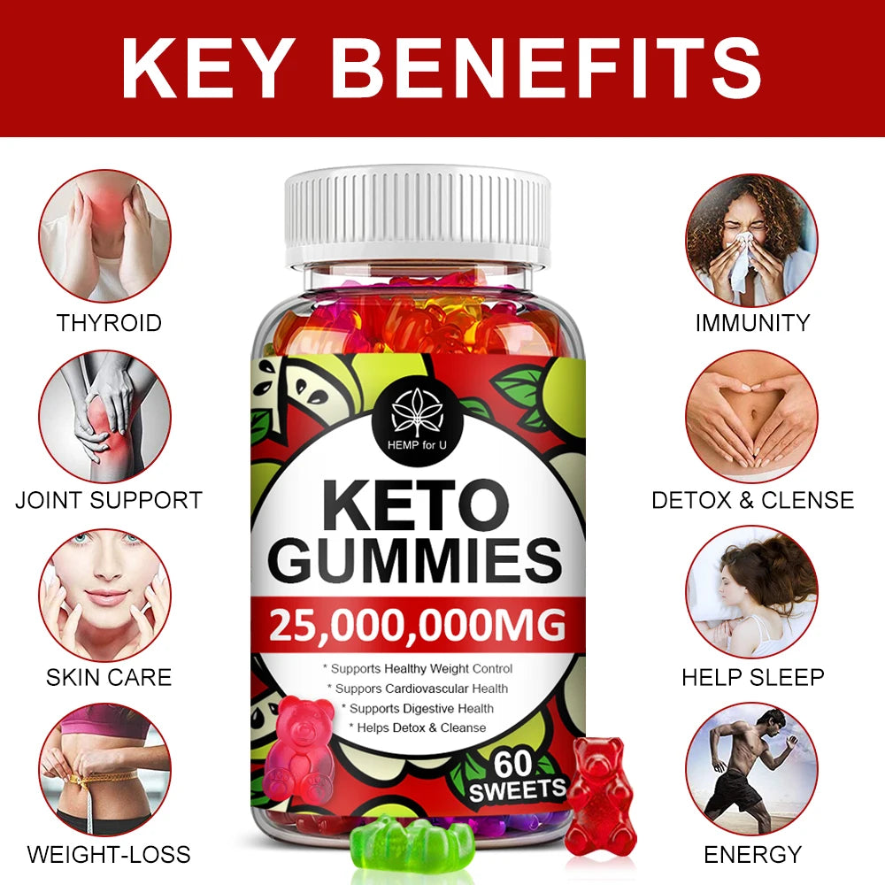 ACV Keto Gummies for Weight Loss for Women and Men - Detox & Cleanse, Digestion, Relax Stress - Apple Cider Vinegar Supplement
