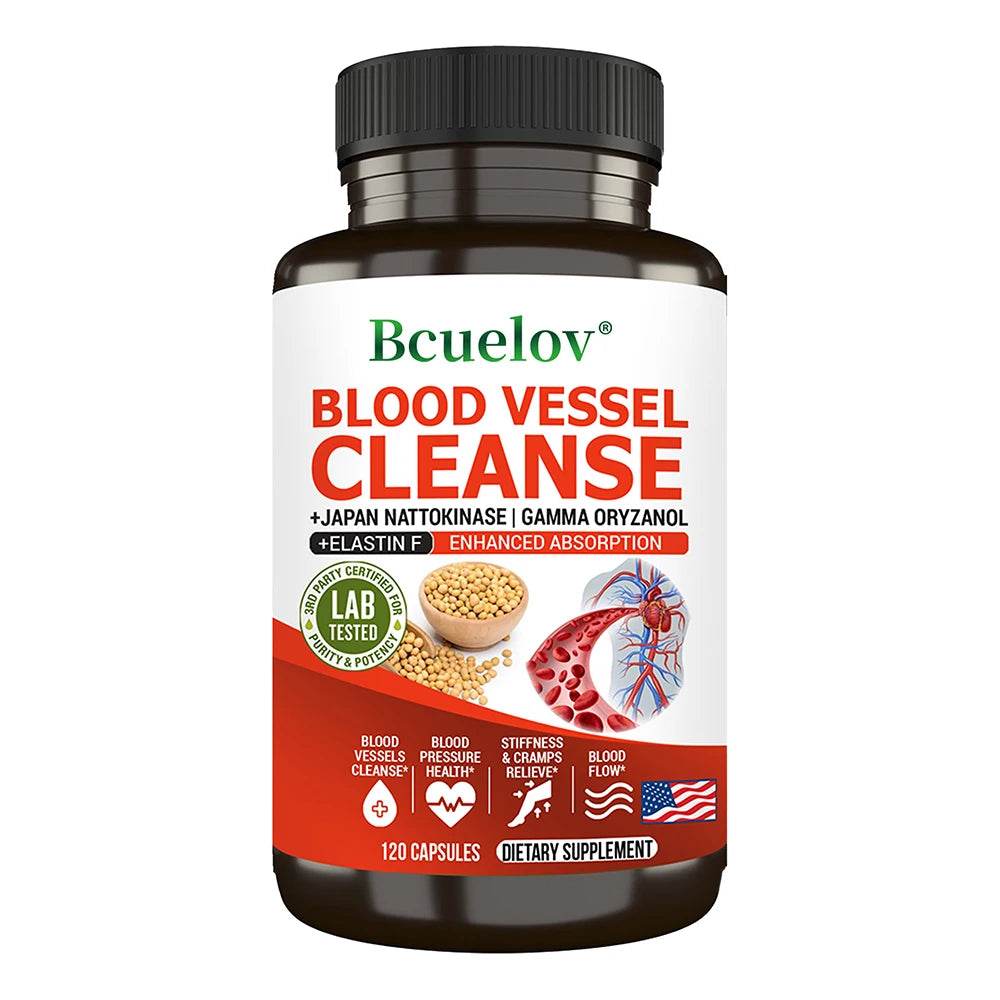 Vascular Cleanser, Helps Purify the Blood, Lowers Cholesterol, and Promotes Overall Cardiovascular Health, 120 Capsules United States 120coumt