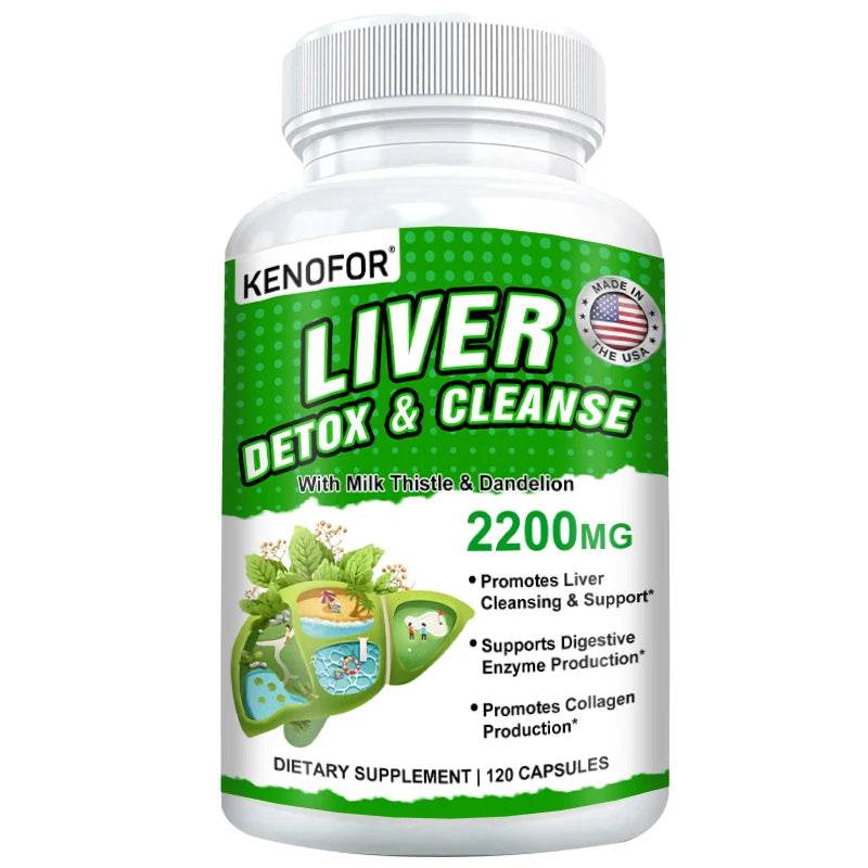 Fatty Liver Cleanse and Liver Detox Supplement - with Turmeric, Milk Thistle and Dandelion for Men Women To Support Liver Health 120count United States