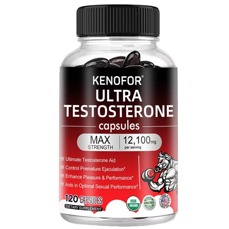 Male Strength Supplement - 12100mg Per Serving, Supports Energy, Endurance and Strength, Relieves Fatigue, Increases Muscle Mass United States 120count