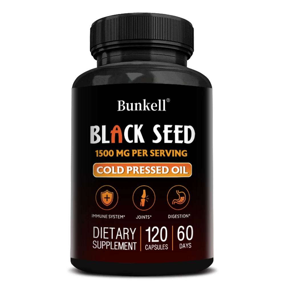 Black Cumin Seed Oil Capsules, Rich in Antioxidants, Supports Digestive, Respiratory, Kidney, Liver and Circulatory Function United States 120count