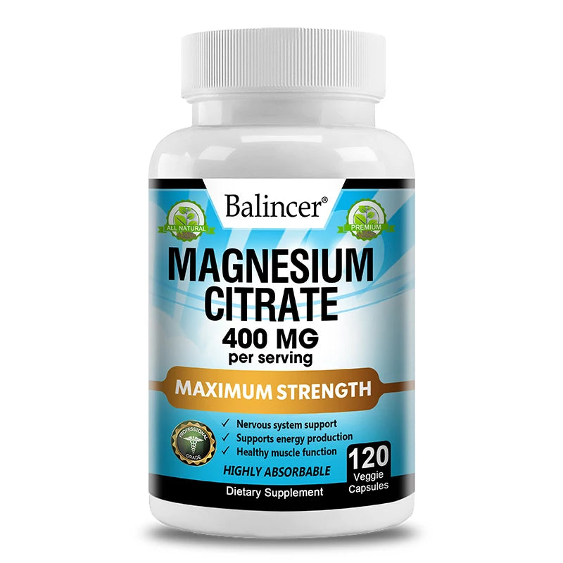 Magnesium Supplementation - Promotes Proper Muscle, Heart and Bone Support, Nutrient Metabolism, Bone Health 120count United States