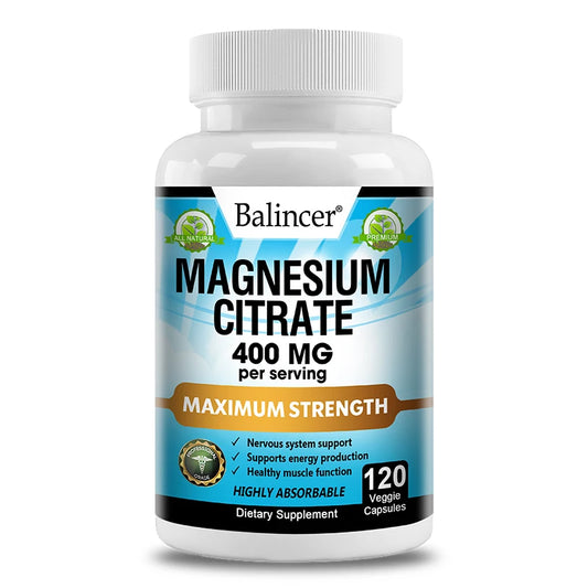 Magnesium Supplementation - Promotes Proper Muscle, Heart and Bone Support, Nutrient Metabolism, Bone Health 120count United States
