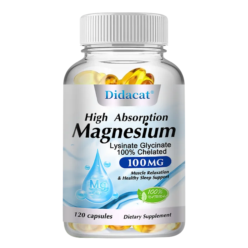 High Absorption Magnesium Complex Capsule - Bone,Muscle Heart Health Supplement,Sleep Support,Relaxation,Stress & Anxiety Relief 120coumt United States