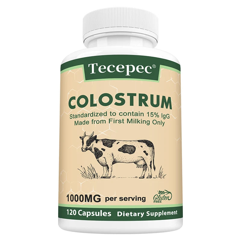 Colostrum Supplement Colostrum Extract (Colostrum Only), Supports Immune & Digestive Health, 120 Capsules 120count United States