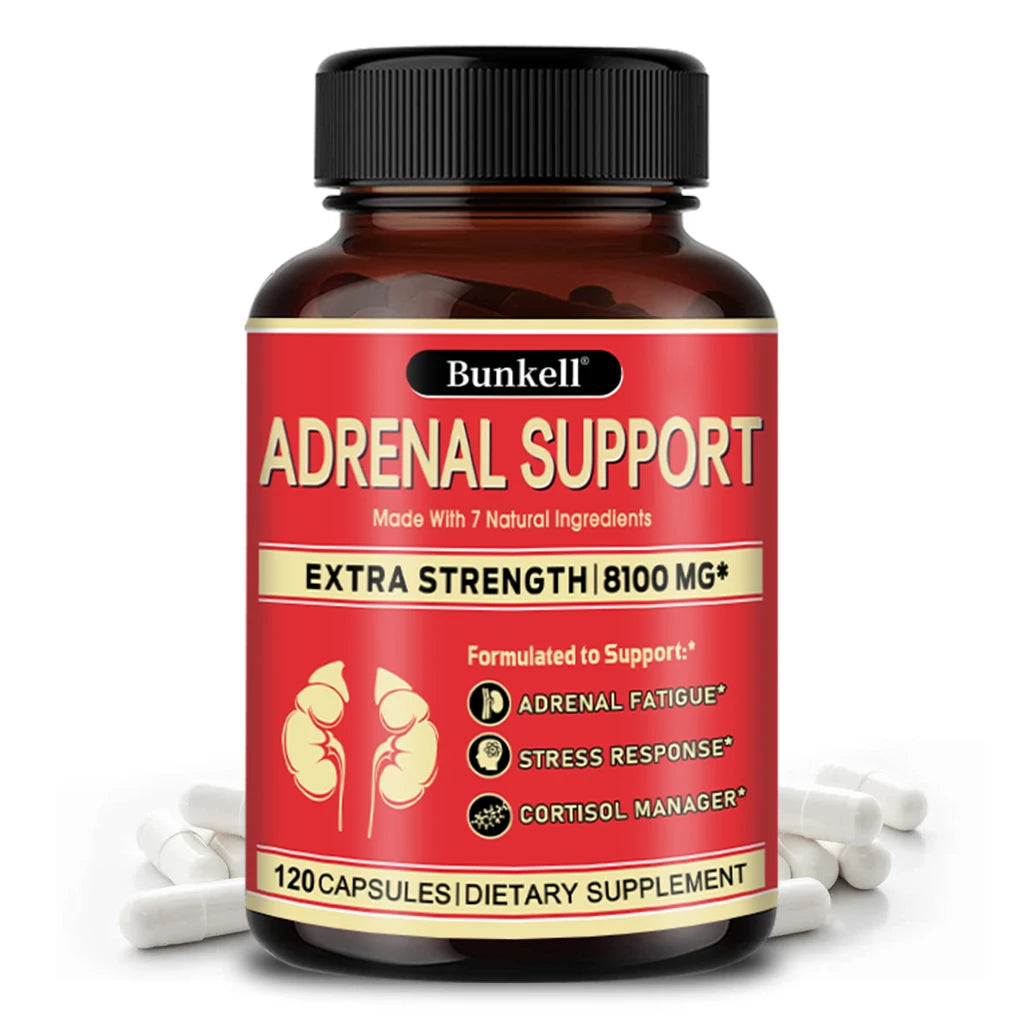 Adrenal Support Supplement – Releases Adrenal Fatigue, Cortisol Manager, Relaxes Stress and Anxiety, and Boosts Mood 120count United States
