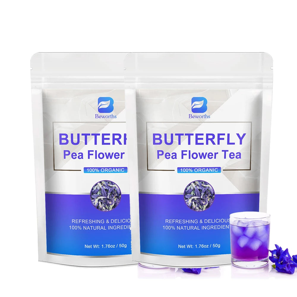 BEWORTHS 100% Natural Butterfly Herb Extract Enhances Immunity, Rich in Vitamin C and E Antioxidant Supplements for Beauty 2bags United States