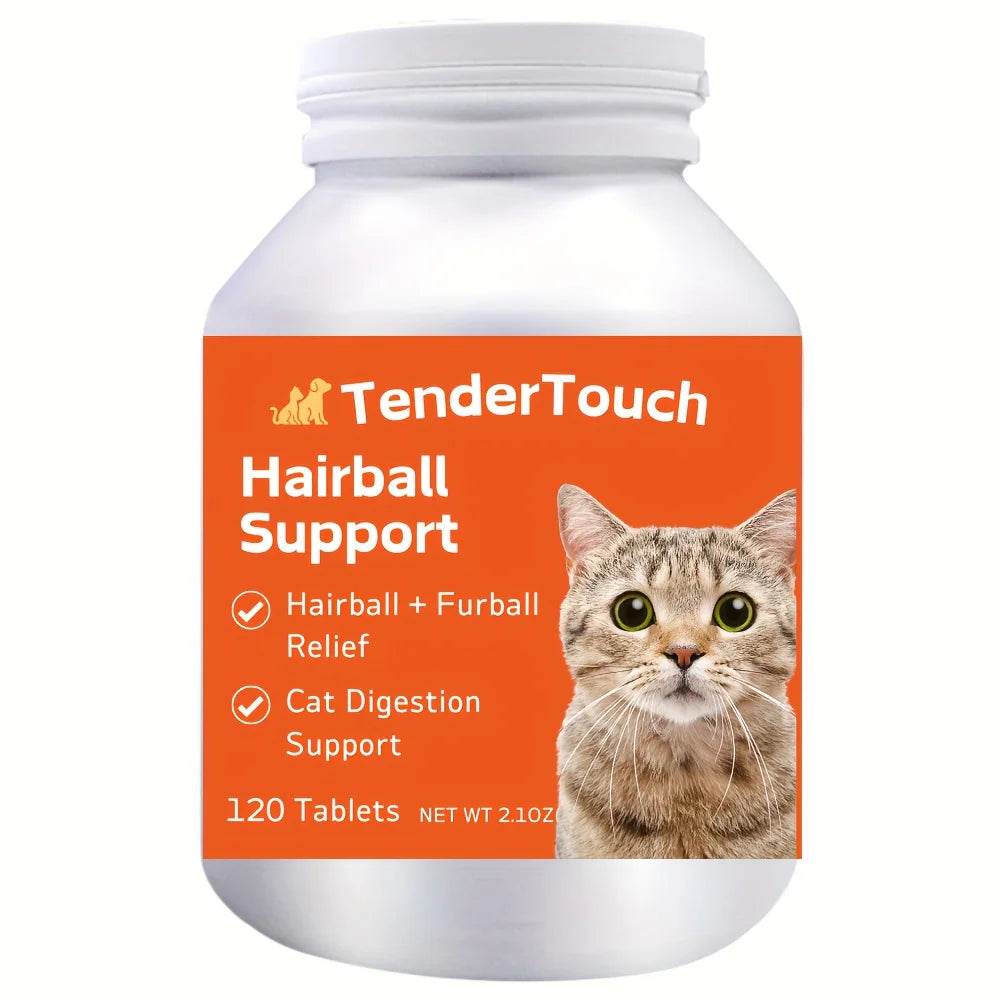 Hairball - 200 Tablets- Hairball Aid Supplement for Cats & Vitamins for Hairball Control and Digestive Support, Helps Eliminate United States