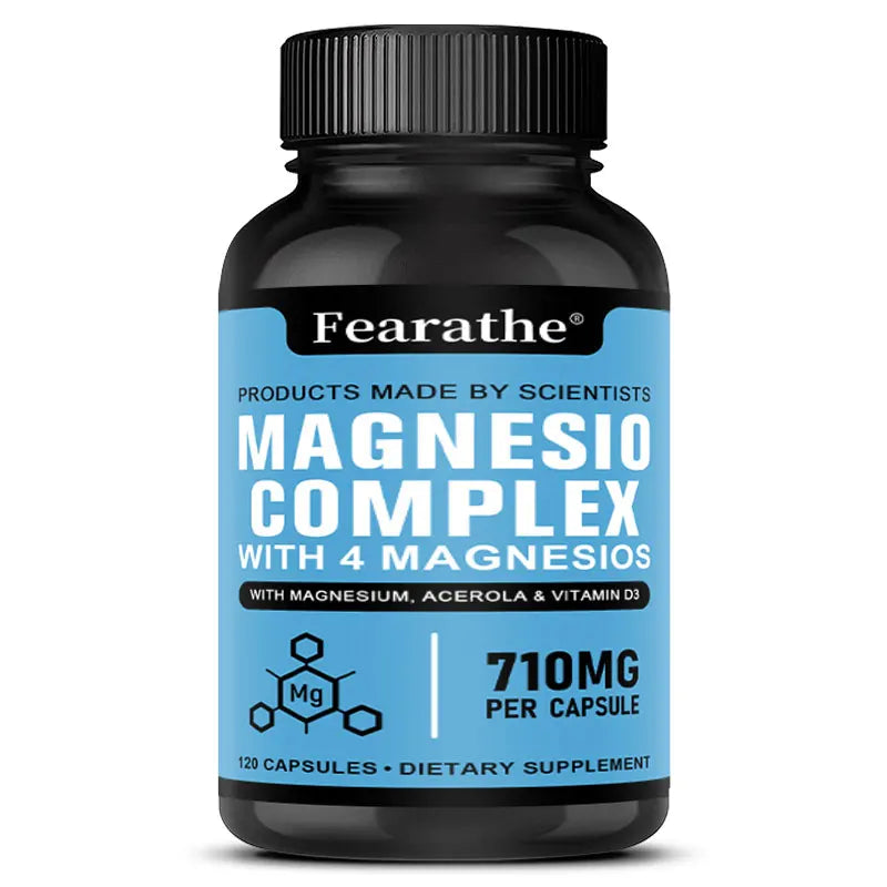 Magnesium Citrate, Magnesium Supplement for Men and Women, Improves Sleep, Relieves Stress and Anxiety, 120 Capsules 120count United States