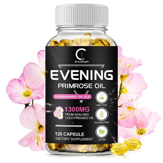 Evening Primrose Oil Supplement Capsules - Promotes Healthy Skin & Cardiovascular Health - Nutritional Support for Women Package 1 United States