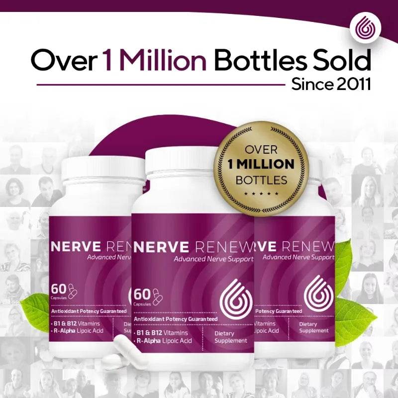 Vitamin D, Vitamin B Complex, Advanced Nerve Support - 300 mg Stabilized R-Lipoic Acid, Benfotiamine, 60 Capsules