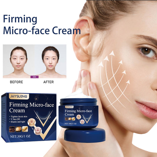 Jaysuing V Face Firming Cream, Contours Tightening, Chin Lifting Facial Skin Relaxation Massage Cream