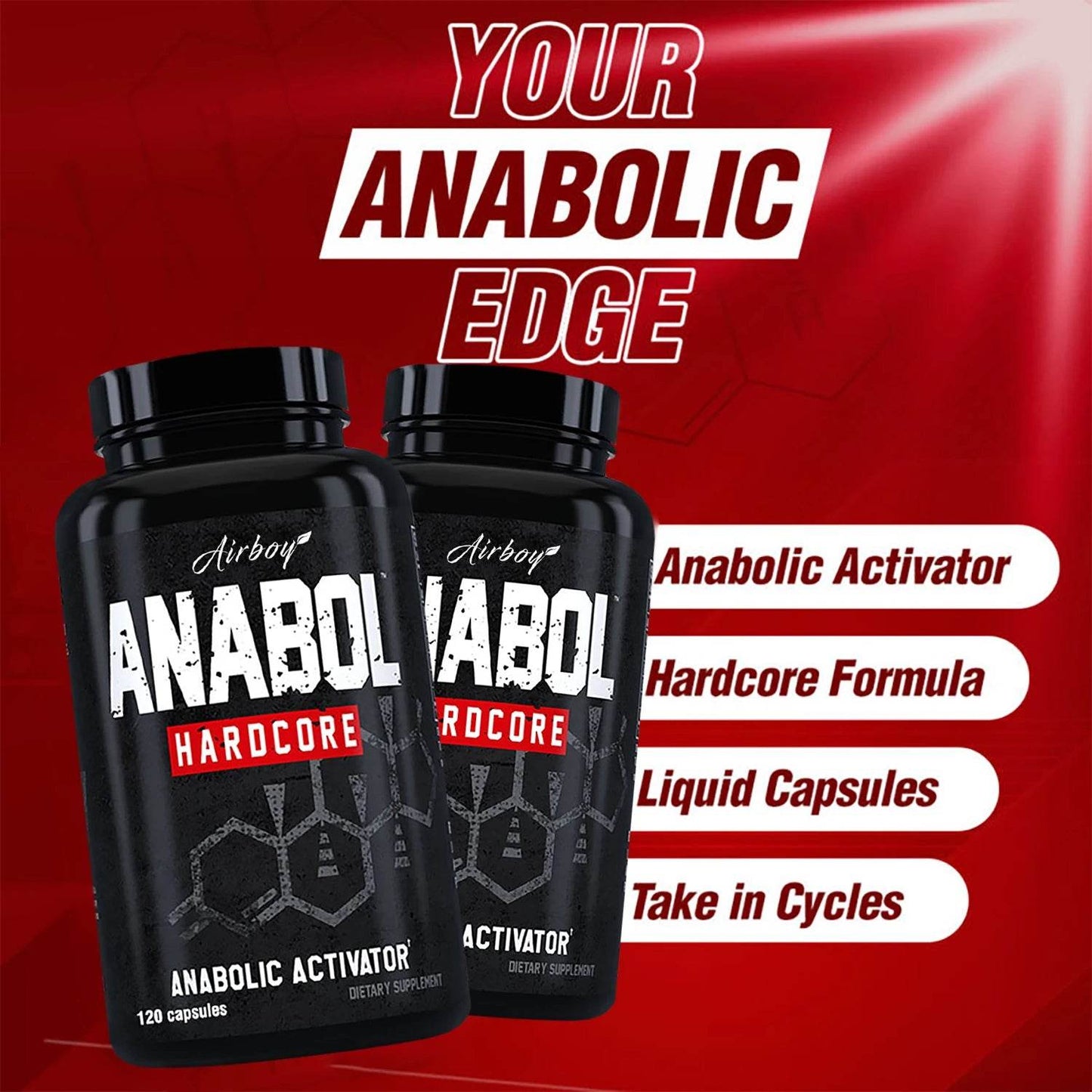 Anabol Hardcore Anabolic Activator Supplement Lean Muscle Mass Power