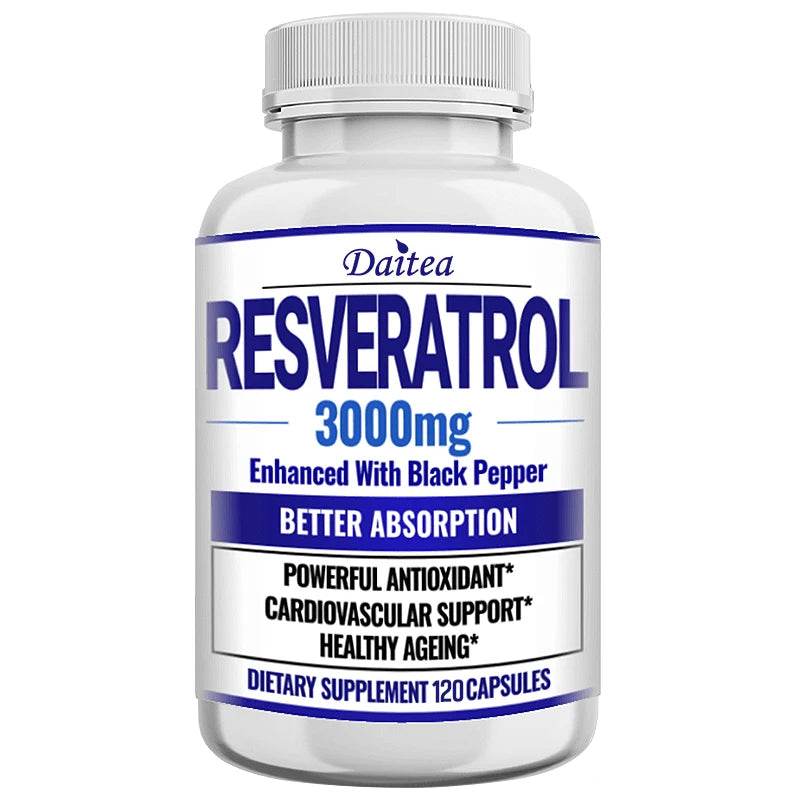 Natural Resveratrol Antioxidant – Boosts Energy, Skin, Brain & Immune Health 120 count United States