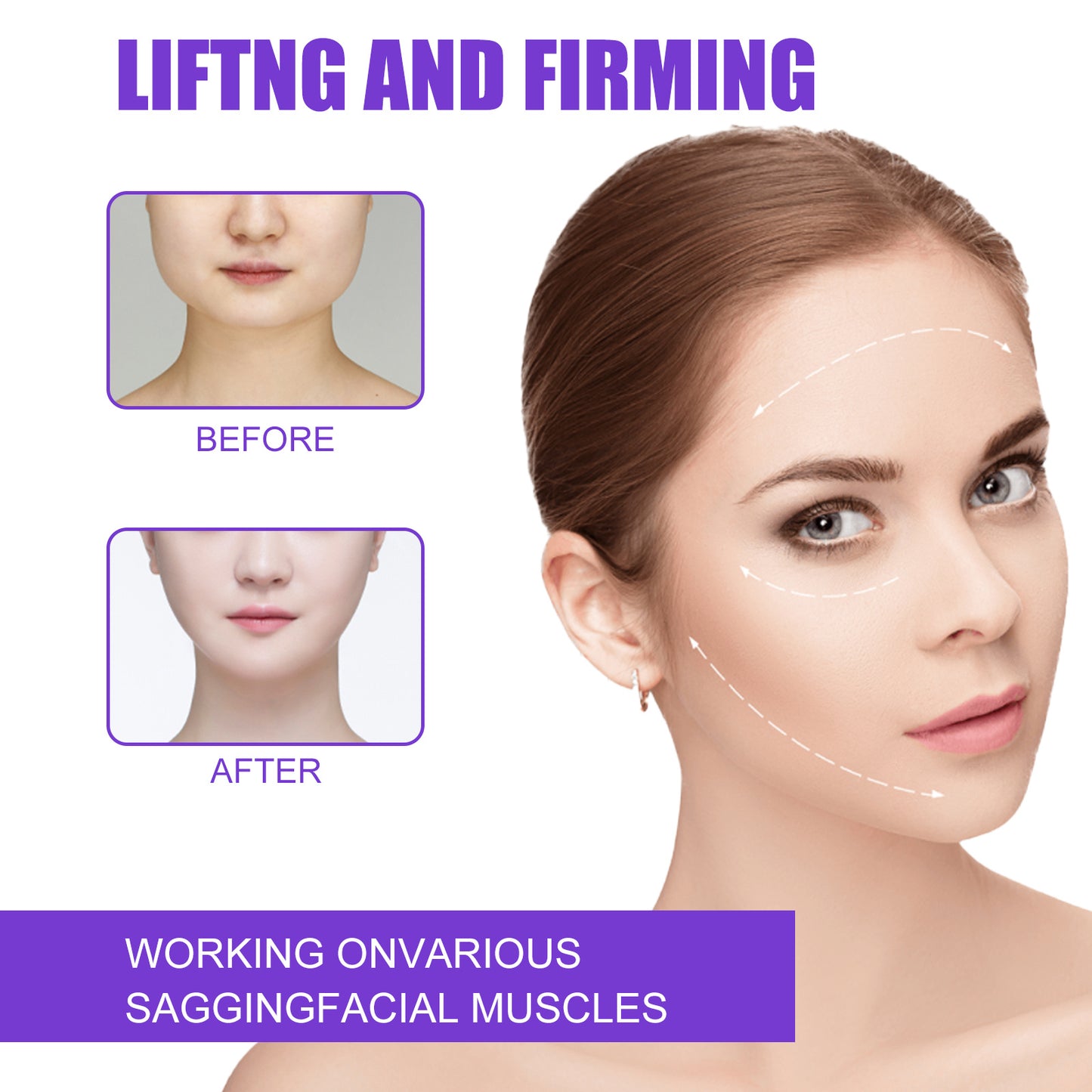 Jaysuing V Face Firming Cream, Contours Tightening, Chin Lifting Facial Skin Relaxation Massage Cream