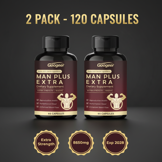 Roksy Man Plus Extra dietary supplement in 120 capsules, designed as pills for male enhancement