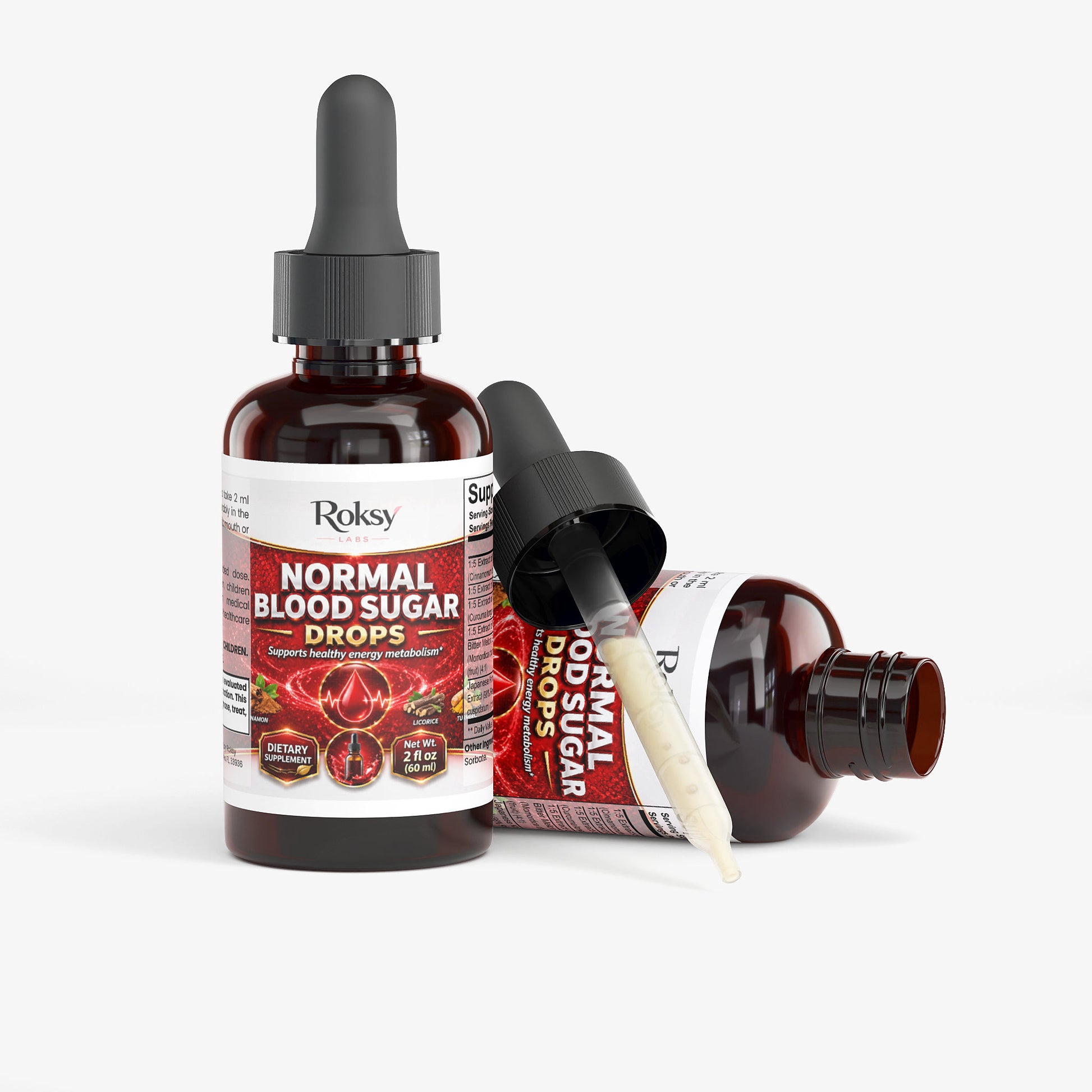 Roksy Normal Blood Sugar Drops for managing blood glucose sugar level with natural ingredients