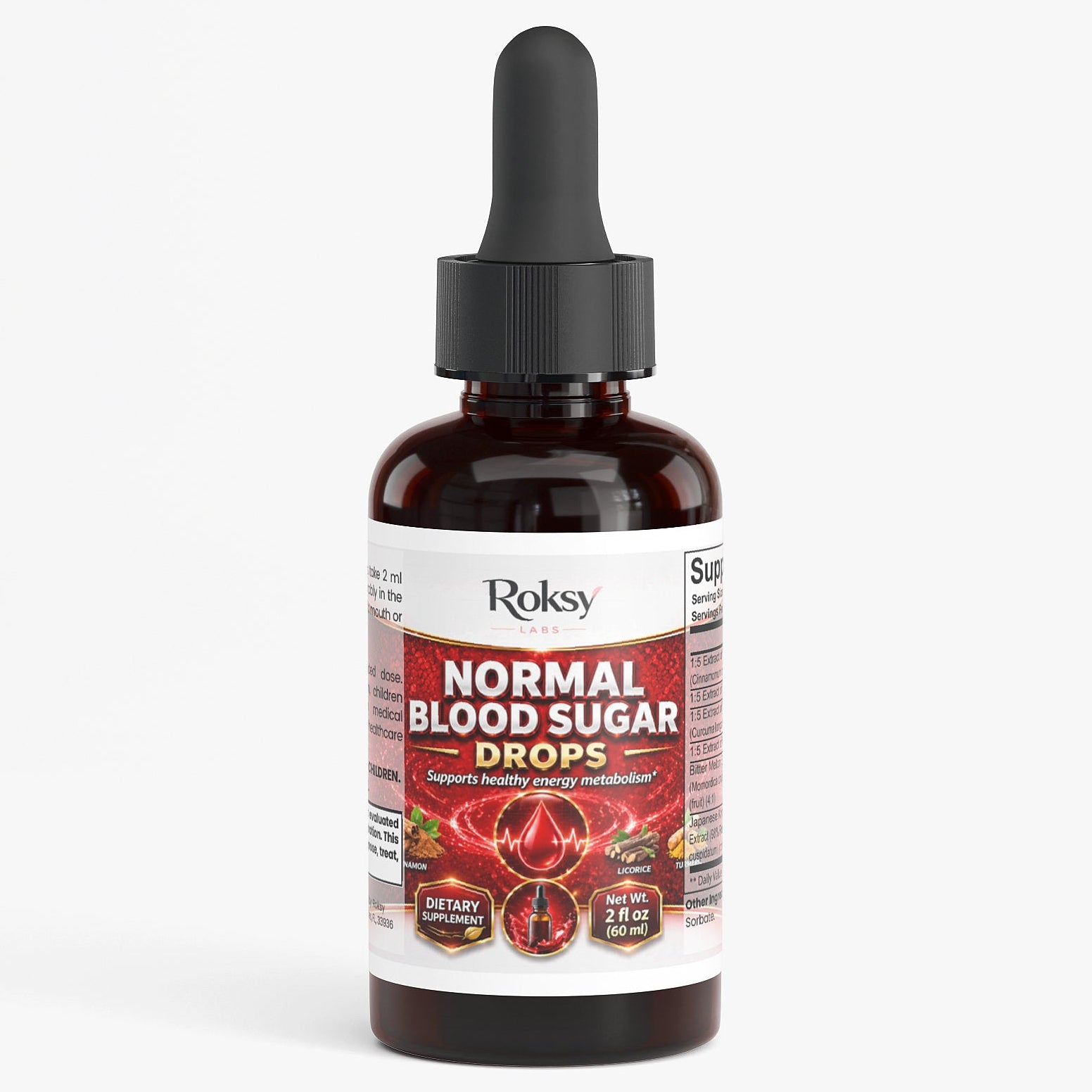 Roksy Normal Blood Sugar Drops for effective support of blood glucose sugar level management