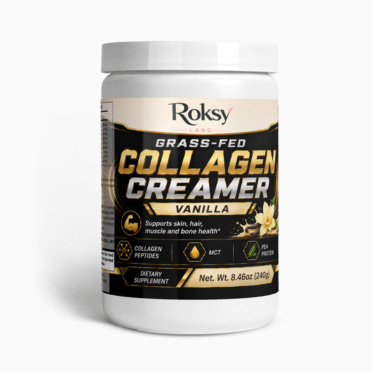 Roksy Grass Fed Collagen Peptides Creamer in Vanilla for Skin, Hair and Nail Health
