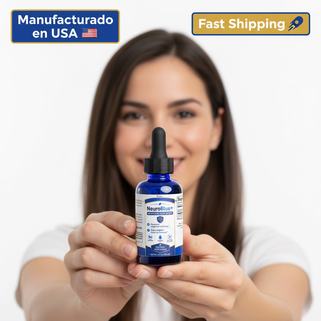 Roksy NeuroBlue liquid supplement with dropper for enhancing cognitive function, 2 oz bottle