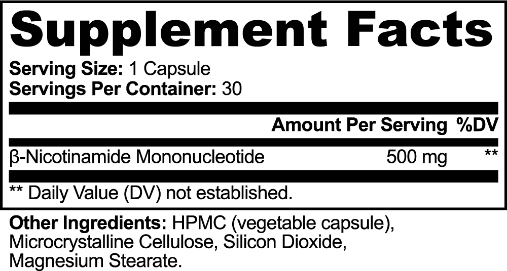 Roksy NMN supplement 500mg capsules for enhancing energy and promoting cellular health
