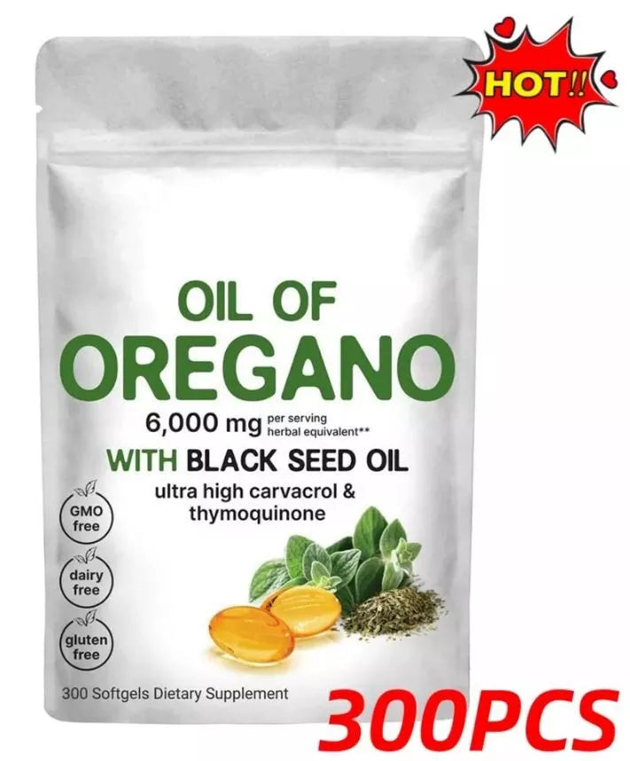 Ingredients Oil of Oregano 300 Softgels Formulated with Black Seed Oil Strength