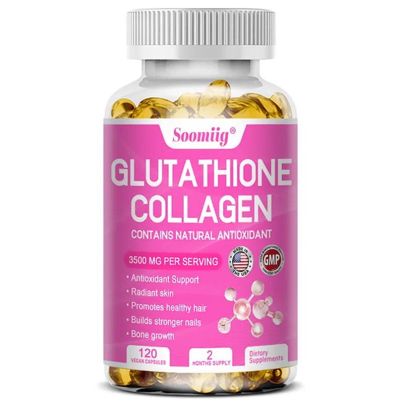 Collagen with Glutathione Supplement - 120 Capsules 120count United States